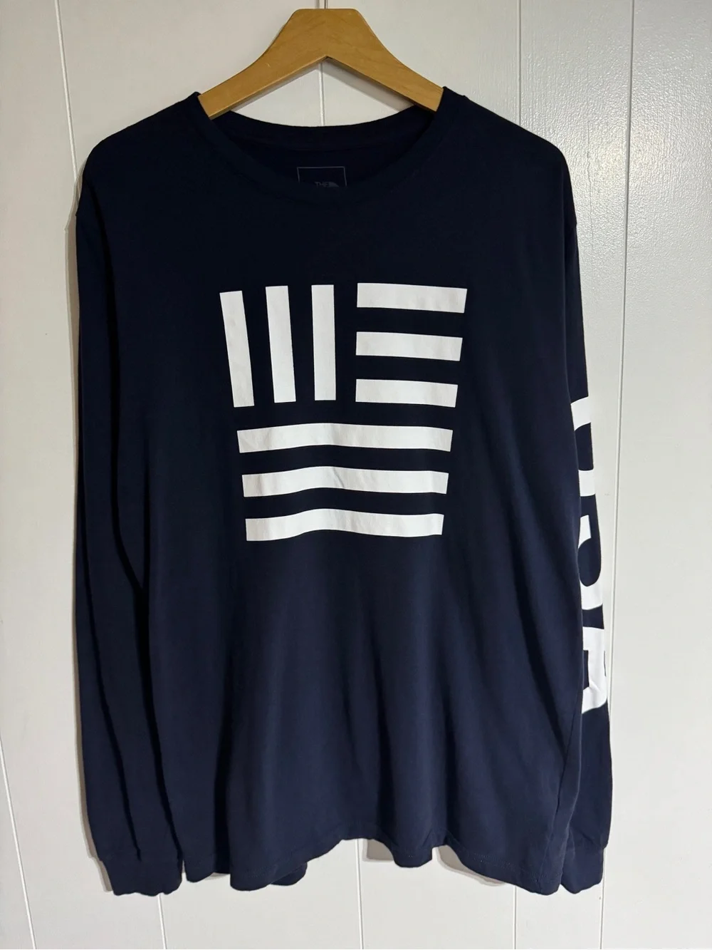 The North Face Navy Blue T-shirt USA Edition Long Sleeve Shirt America